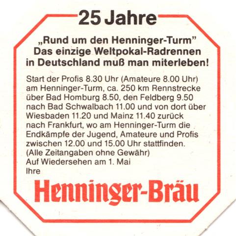 frankfurt f-he henninger rad jahre 5b (8eck185-25 jahre-schwarzrot)